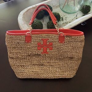 Tory Burch “Thea” straw tote